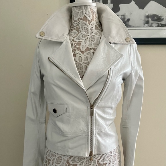 New Real leather jacket AnnaRita N size S EU 40 made in Italy org $559 - Picture 1 of 15